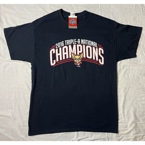 NWT 2016 El Paso Chihuahuas T Shirt Men's Size Large Blue Triple A Champions
